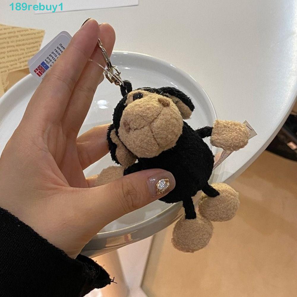 REBUY1 Móc Khóa Hình Lạc Đà Alpaca Nhồi Bông Dễ Thương