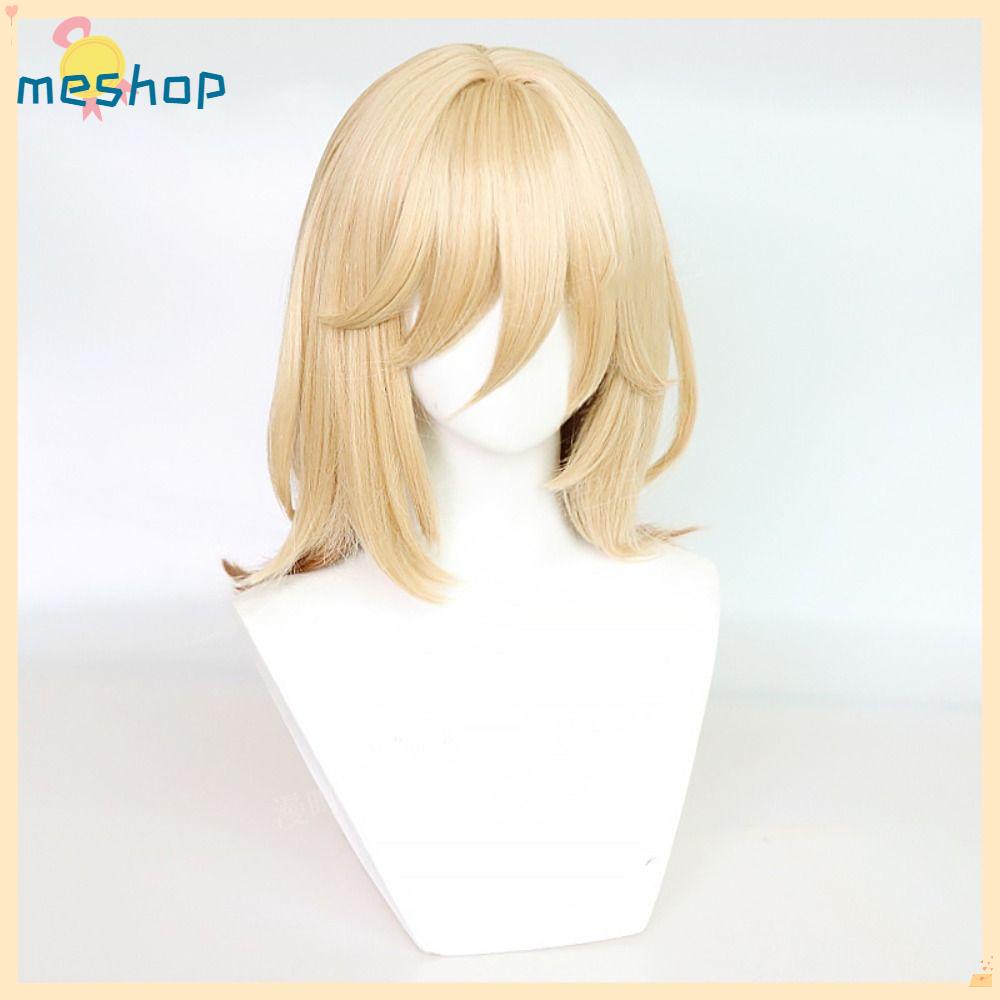 Tóc Giả Thắt Bím Màu Vàng Bằng Vải Lanh Chịu Nhiệt Hóa Trang ME Genshin Kaveh Dịp Halloween