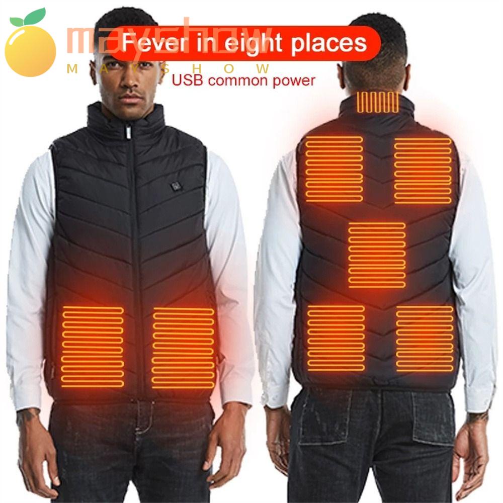 MAYSHOW Áo KhoáC Không Tay Giữ ẤM Có CổNg USB