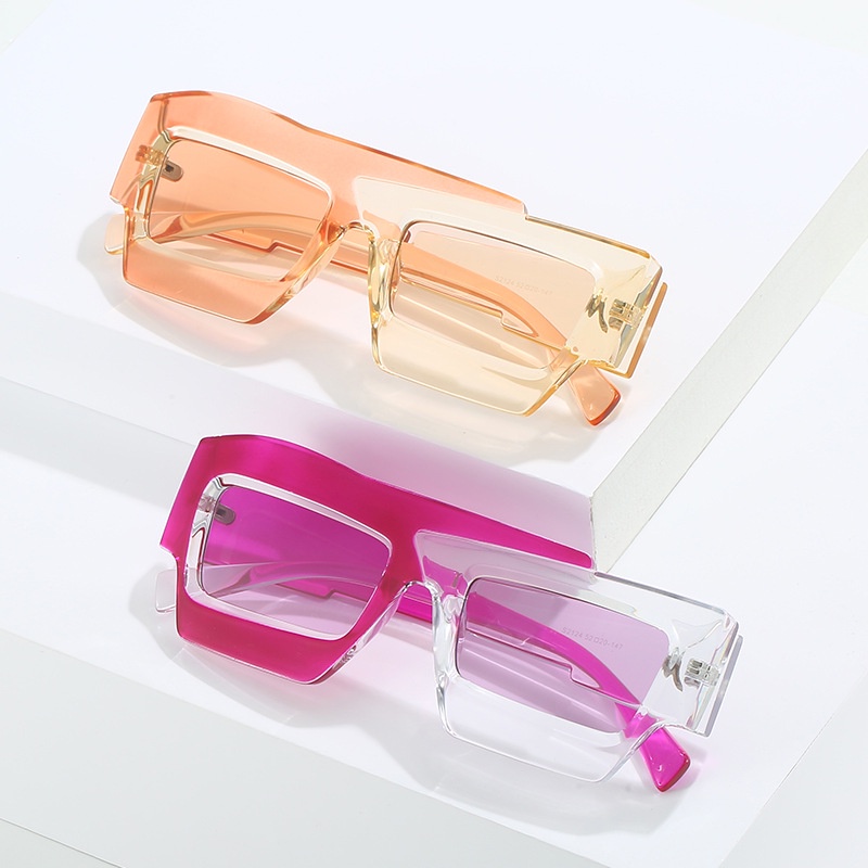 Kính Mát Gọng Vuông Phong Cách Hip Hop Âu Mỹ Mới 2023 UV400