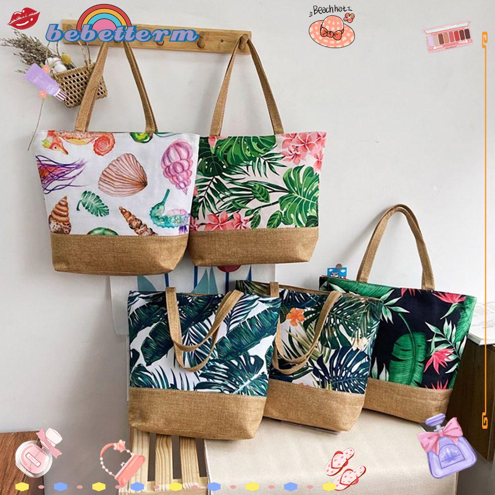 BEBETTERM Túi canvas Dung Tích Lớn Thời Trang Đi Biển