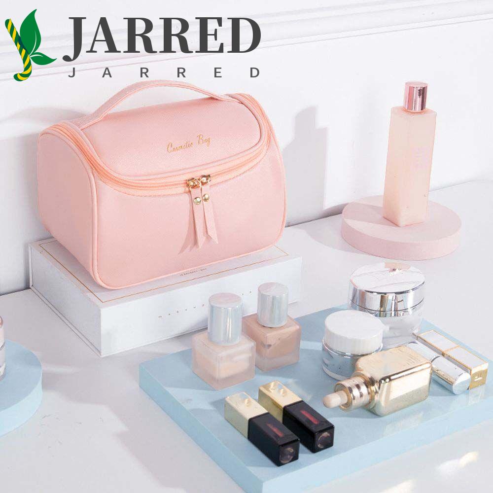 JARRED Túi Đựng Đồ Trang Điểm Bằng Da PU Chống Nước Sức Chứa Lớn Họa Tiết Đá Hoa Cương Đa Năng Phong Cách Vintage