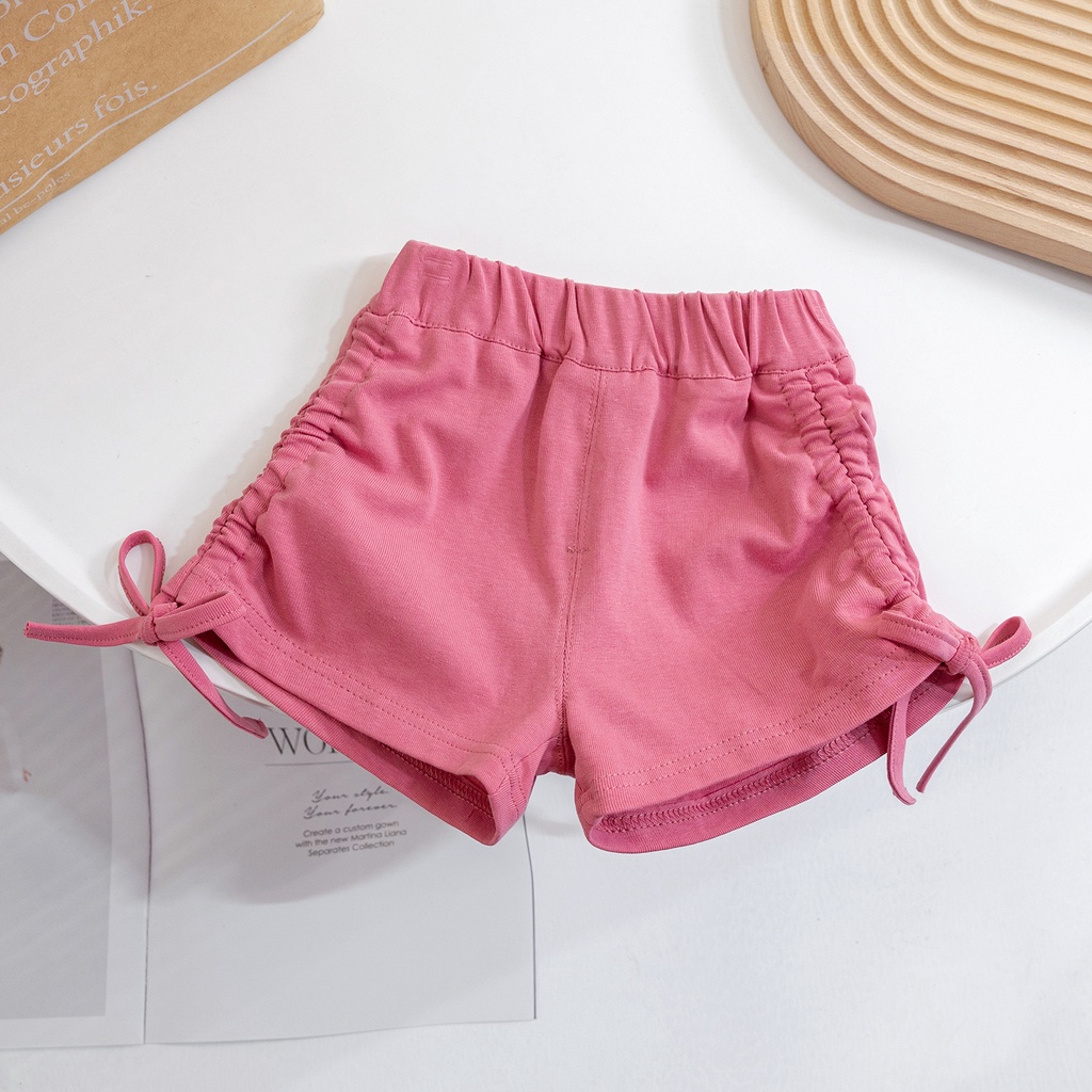 Quần Short Cotton Màu Sắc Đơn Giản Thời Trang Mùa Hè Cho Bé Gái