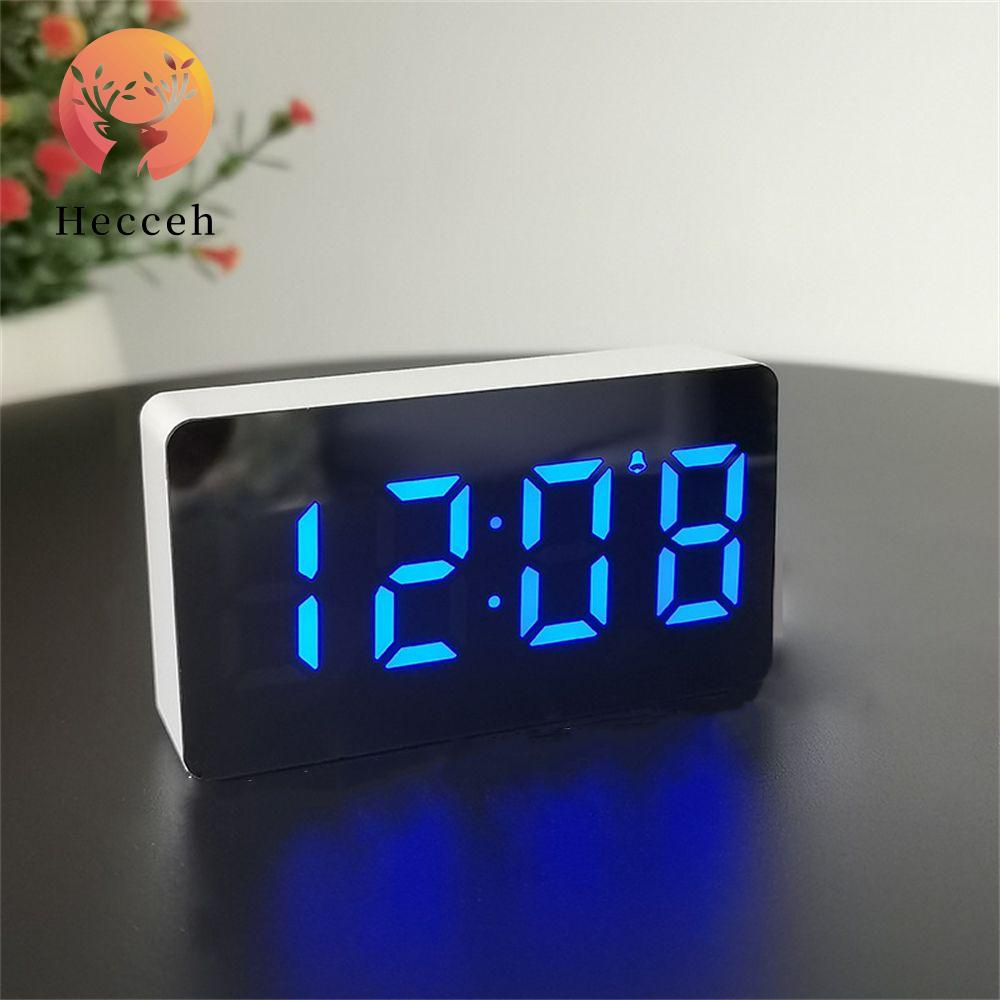 HECCEH Đồng Hồ Báo Thức Điện Tử Với Màn Hình LED Và Cổng Sạc USB