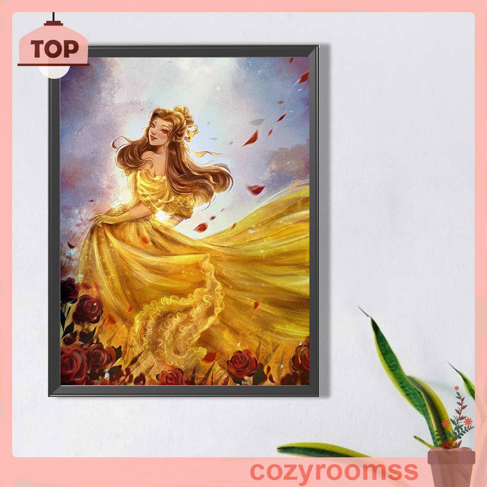 Tranh Đính Đá Kim Cương Toàn Bộ 5D DIY Hình Vẽ Công Chúa