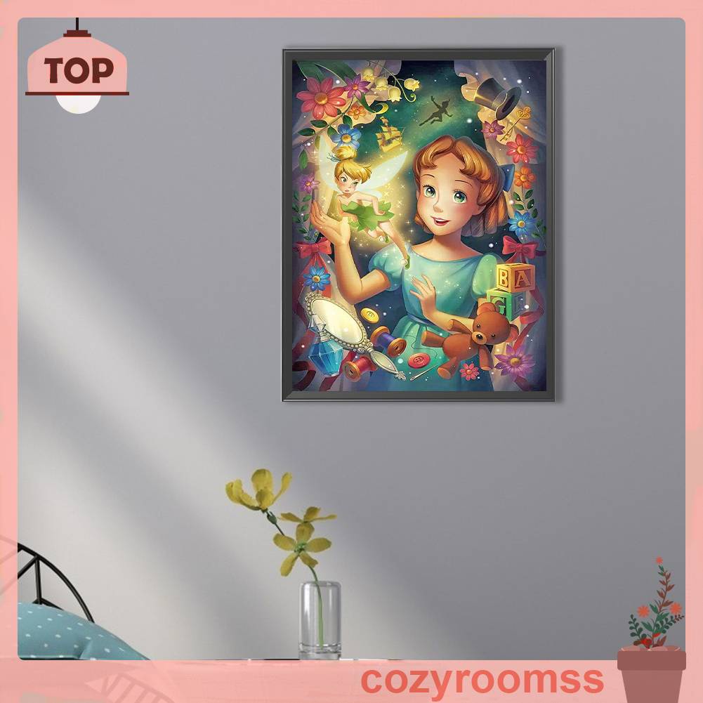 Tranh Đính Đá Kim Cương Toàn Bộ 5D DIY Hình Vẽ Tinker Bell