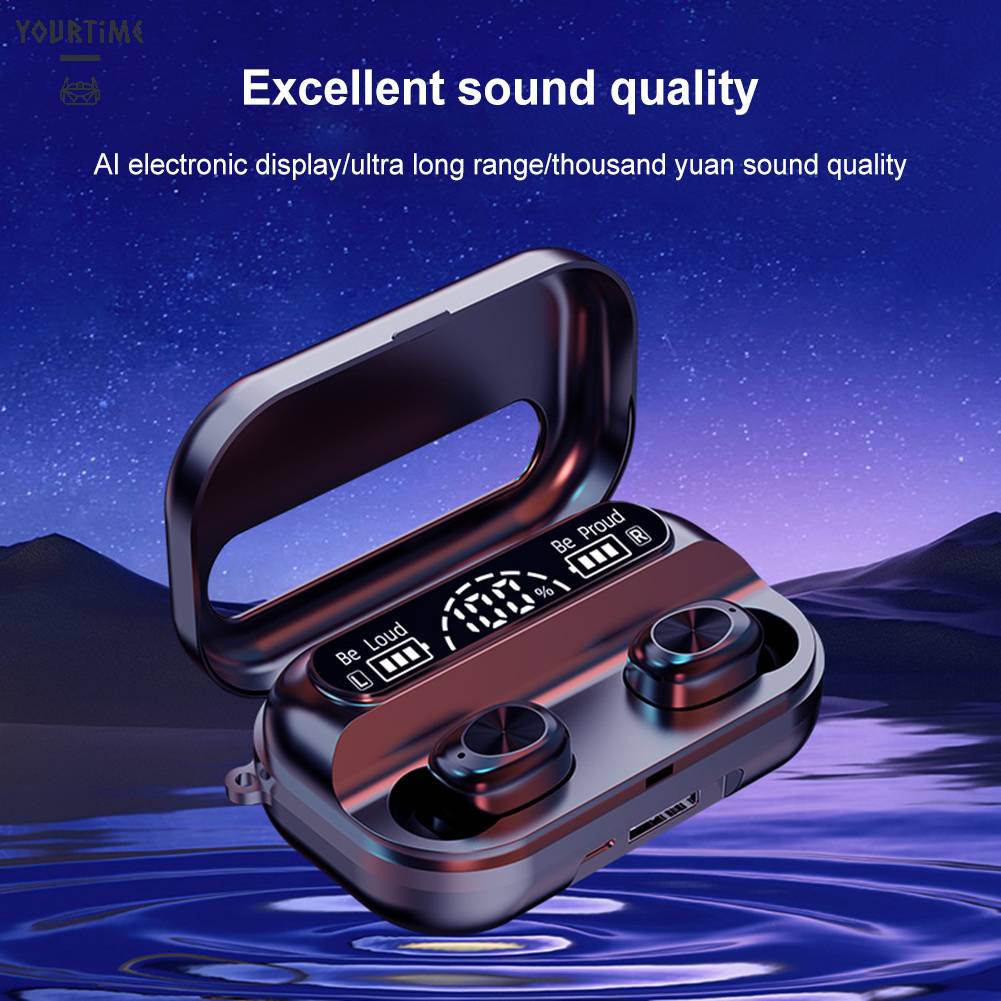 Tai Nghe Nhét Tai Bluetooth 3000mAh Giảm Tiếng Ồn Có Màn Hình LED Hiển Thị