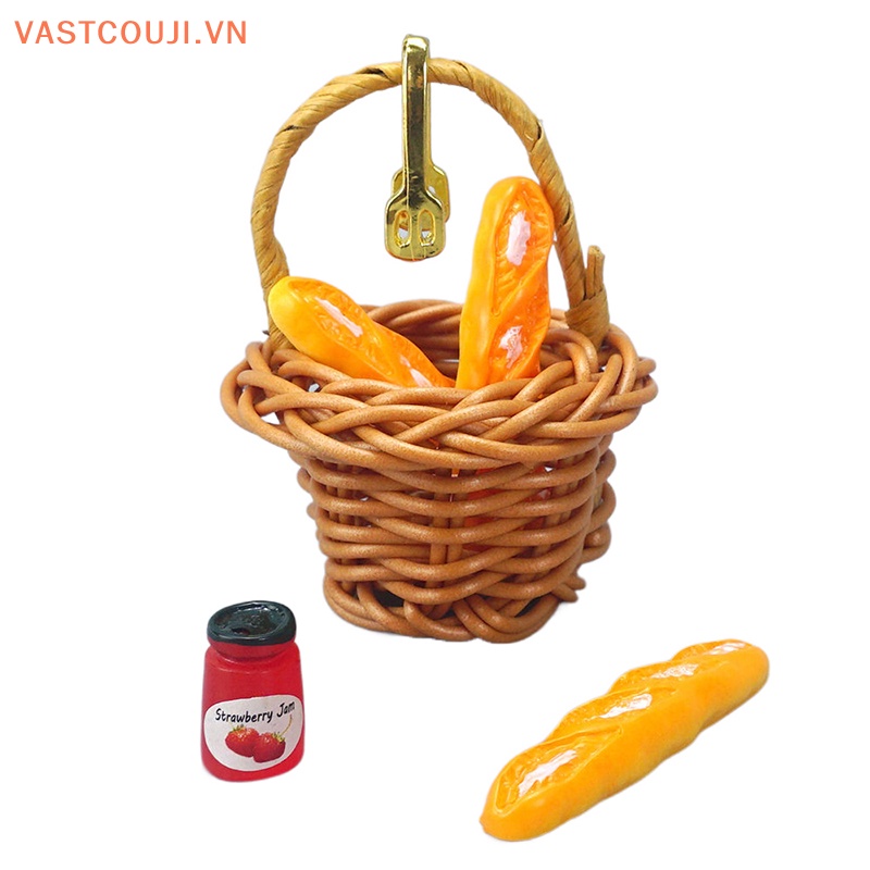 1 Bộ Rổ Bánh Mì Mô Hình Trang Trí Nhà Búp Bê 1: 12