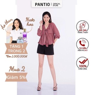 Fas32950 - áo sơ mi chất liệu lụa dài tay - pantio