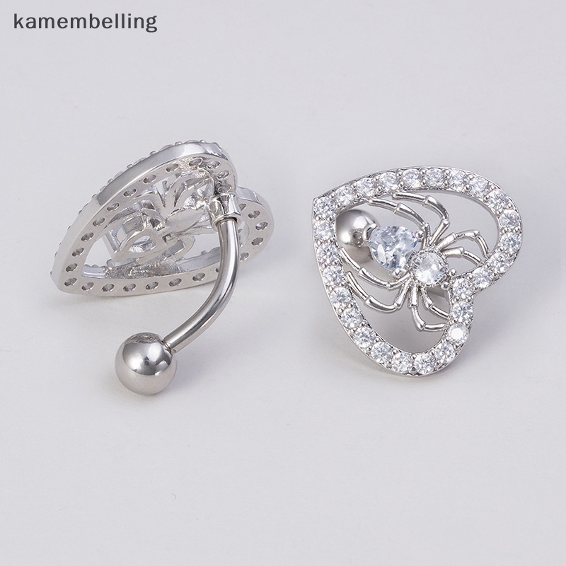 Kamembelling Khuyên Rốn Bằng Thép Hình Trái Tim / Nhện Quyến Rũ Cho Nữ