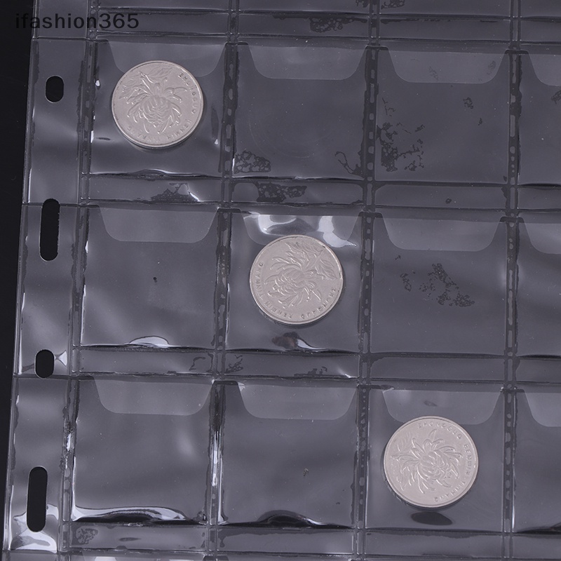 1 Tờ 30 Ngăn Đựng Tiền Xu Sưu Tầm Bằng Nhựa Tiện Dụng