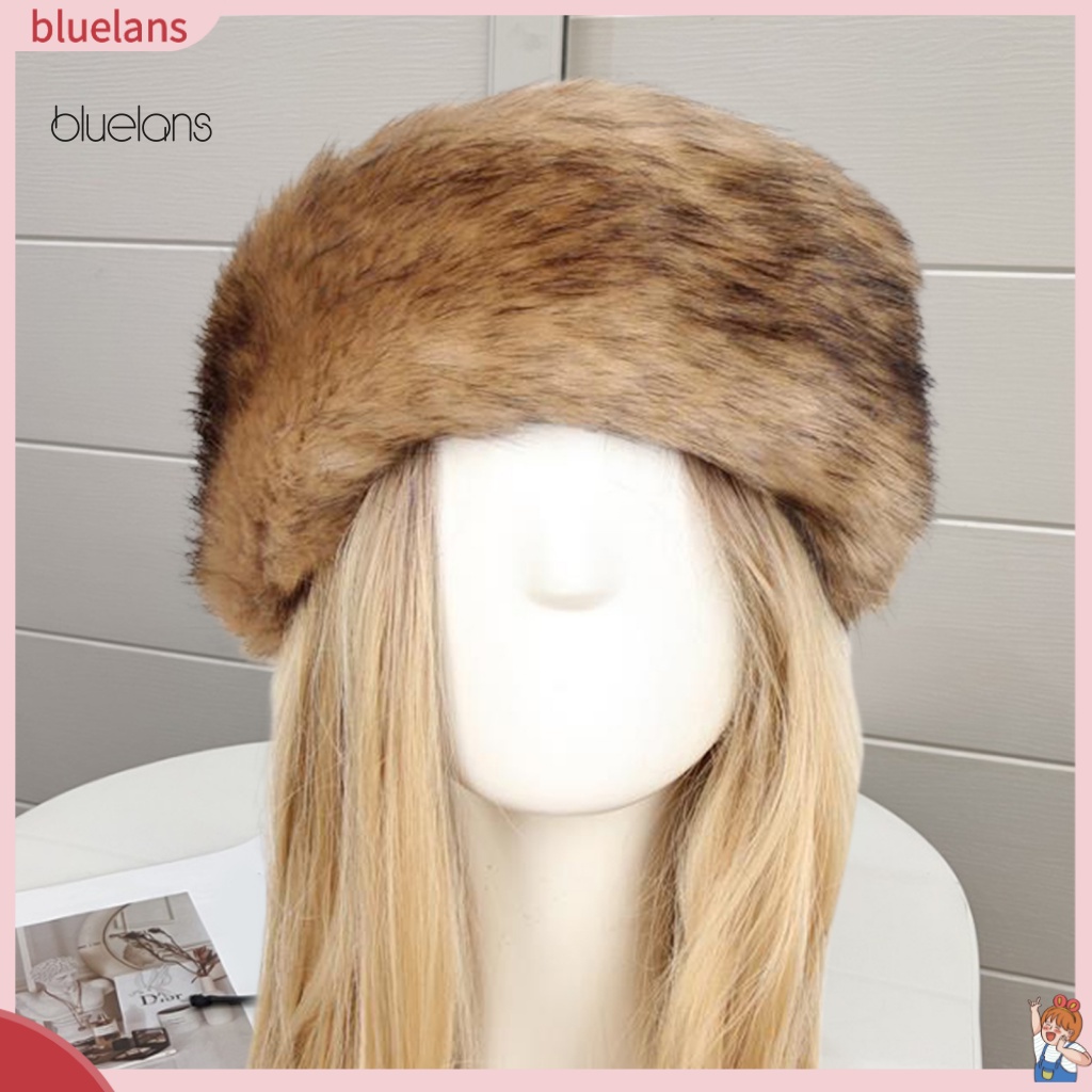 Mũ Trượt Tuyết Mùa Đông Dày Dặn Co Giãn Màu Trơn Hở Chóp Giữ Ấm Mùa Đông Cho Nữ