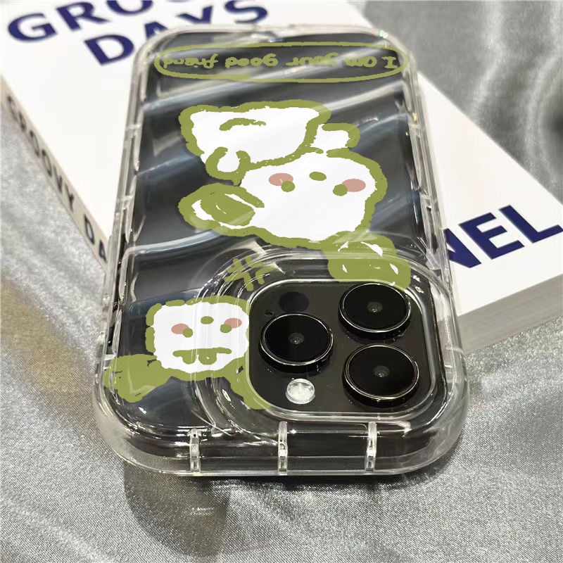 Ốp Điện Thoại Mềm Trong Suốt Họa Tiết Hai Chú Cún Con Dễ Thương Dành Cho Iphone 14 Pro Max 1312 / 11 7 / 8 Plus xr