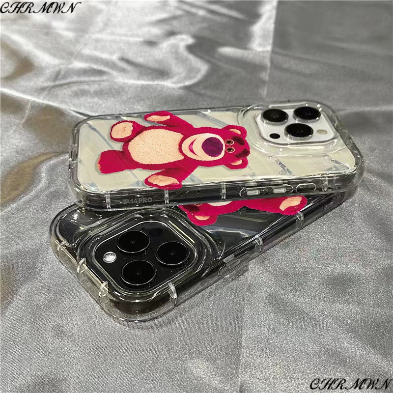 Ốp Điện Thoại Mềm Trong Suốt Hình Gấu Và Dâu Tây 1312 plussins8 Cho iPhone14promax / 7 Cute 11 / / Apple xr FJSS