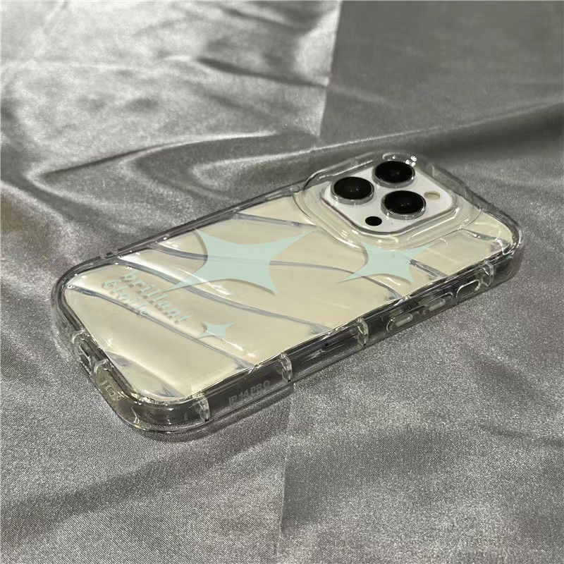 Ốp Điện Thoại Mềm Trong Suốt In Hình Ngôi Sao Trắng Dễ Thương Cho iPhone14promax 1312 / 11 7 / 8plus xr / sins LAO1