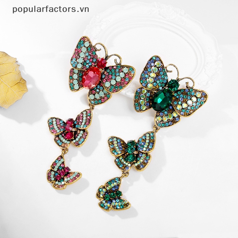 Ghim Cài Áo Hình Bướm Đính Đá Thời Trang Cho Nữ
