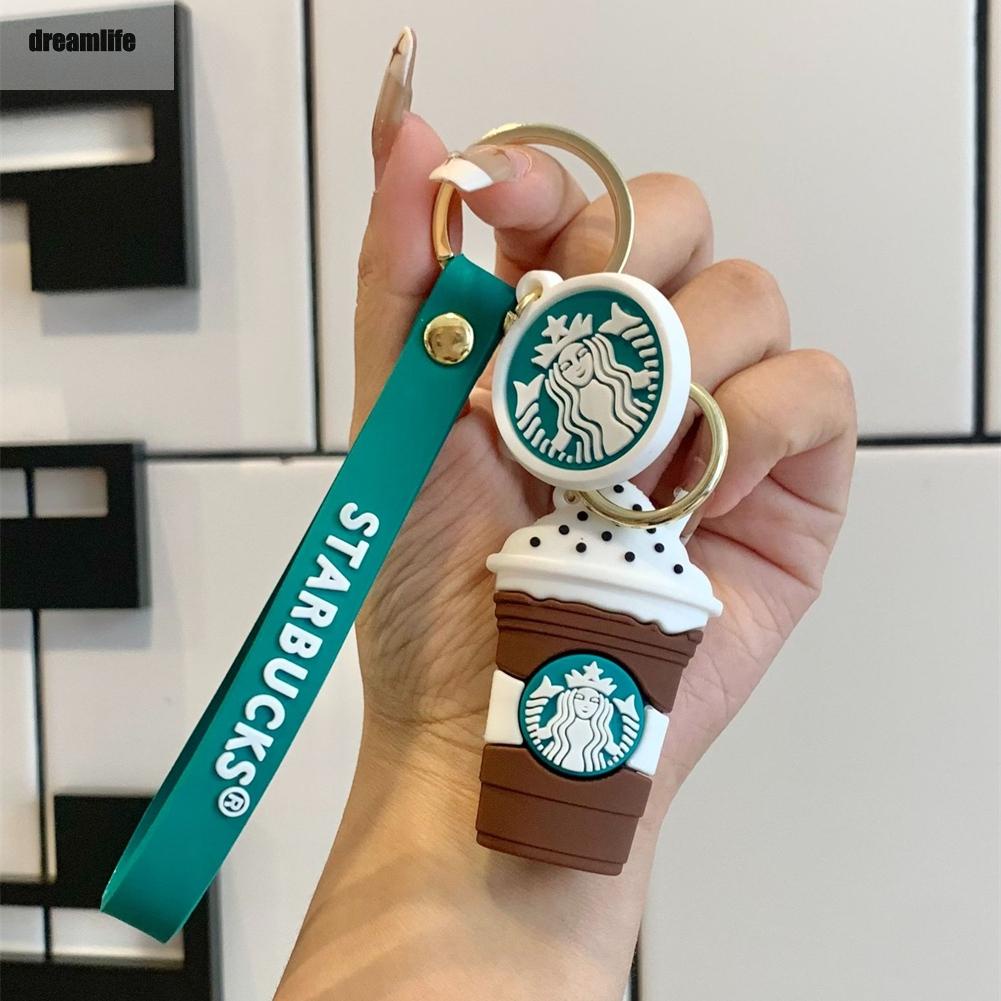 Starbucks Móc Khóa Hình Ly Cà Phê Hoạt Hình Xinh Xắn