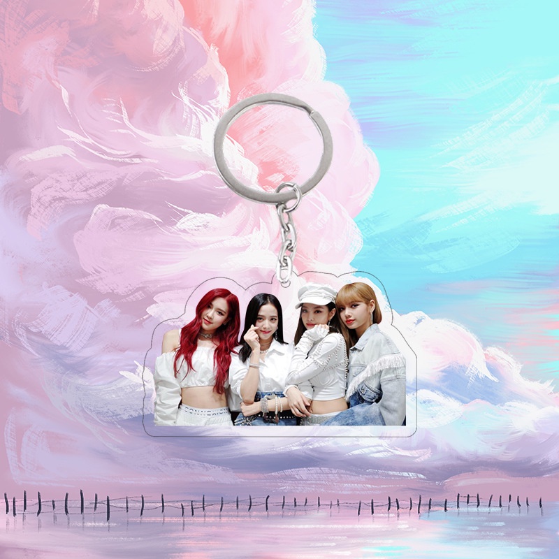 Móc khóa nhóm Hàn Quốc 2 Mặt - Móc Chìa Khóa Hình Blackpink Bằng Mica Acrylic