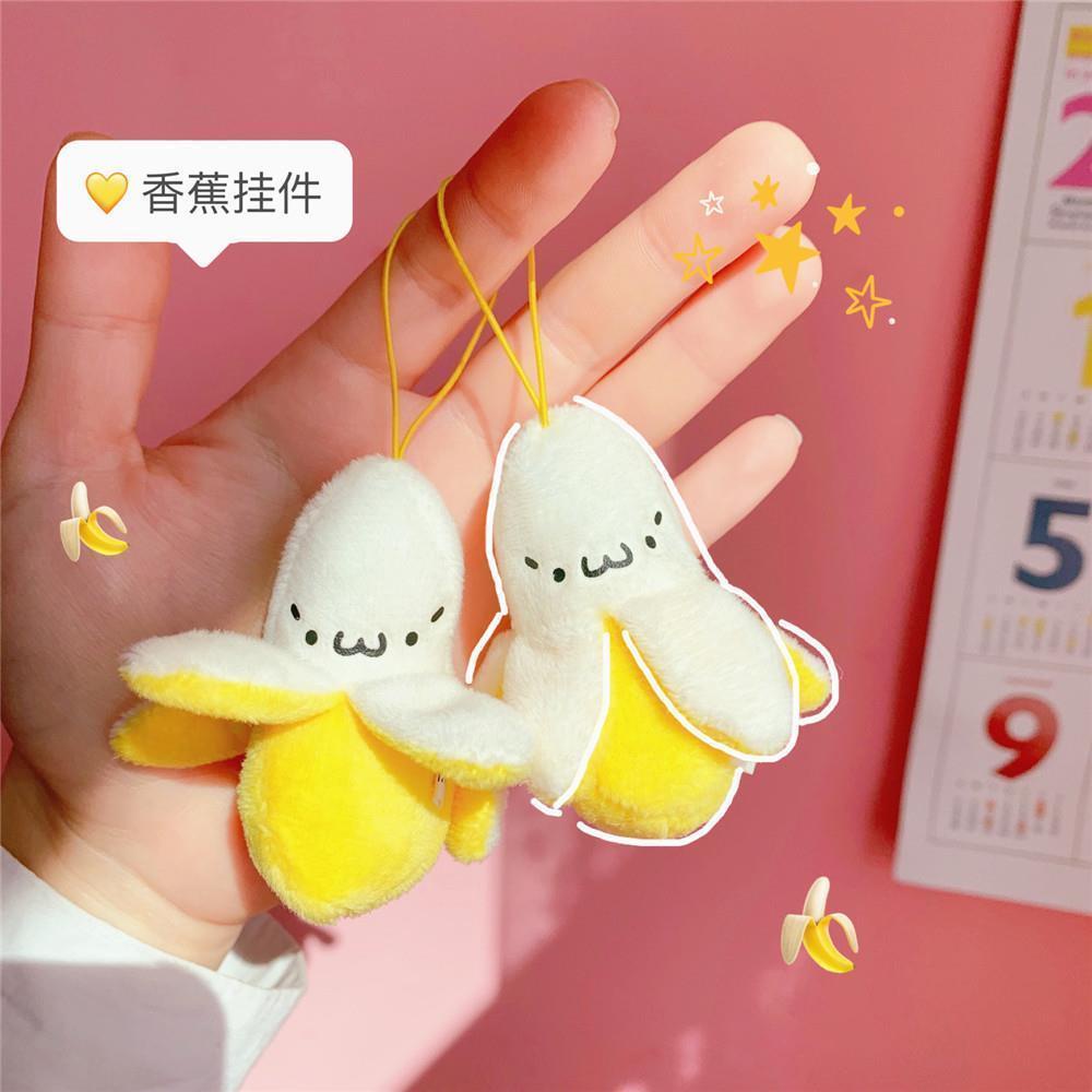 Móc Khóa Hình Quả Chuối Nhồi Bông Dễ Thương