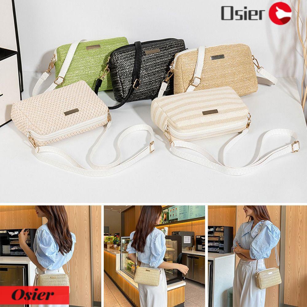 OSIER1 Túi Cói Đeo Vai Nhỏ Xinh Thời Trang Cho Nữ