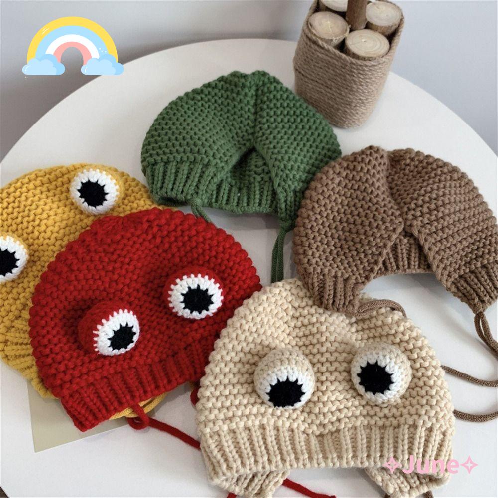 JUNE Mũ Trùm Đầu Hình Chú Ếch Hoạt Hình Dễ Thương Cho Bé