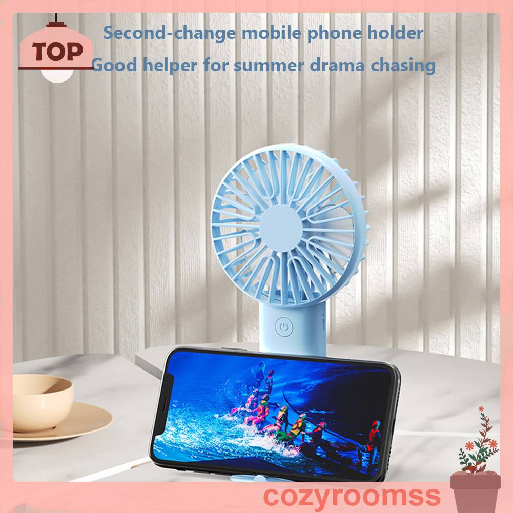 Quạt Mini Cầm Tay 3 Tốc Độ Kèm Sạc USB Tiện Dụng Chất Lượng Cao