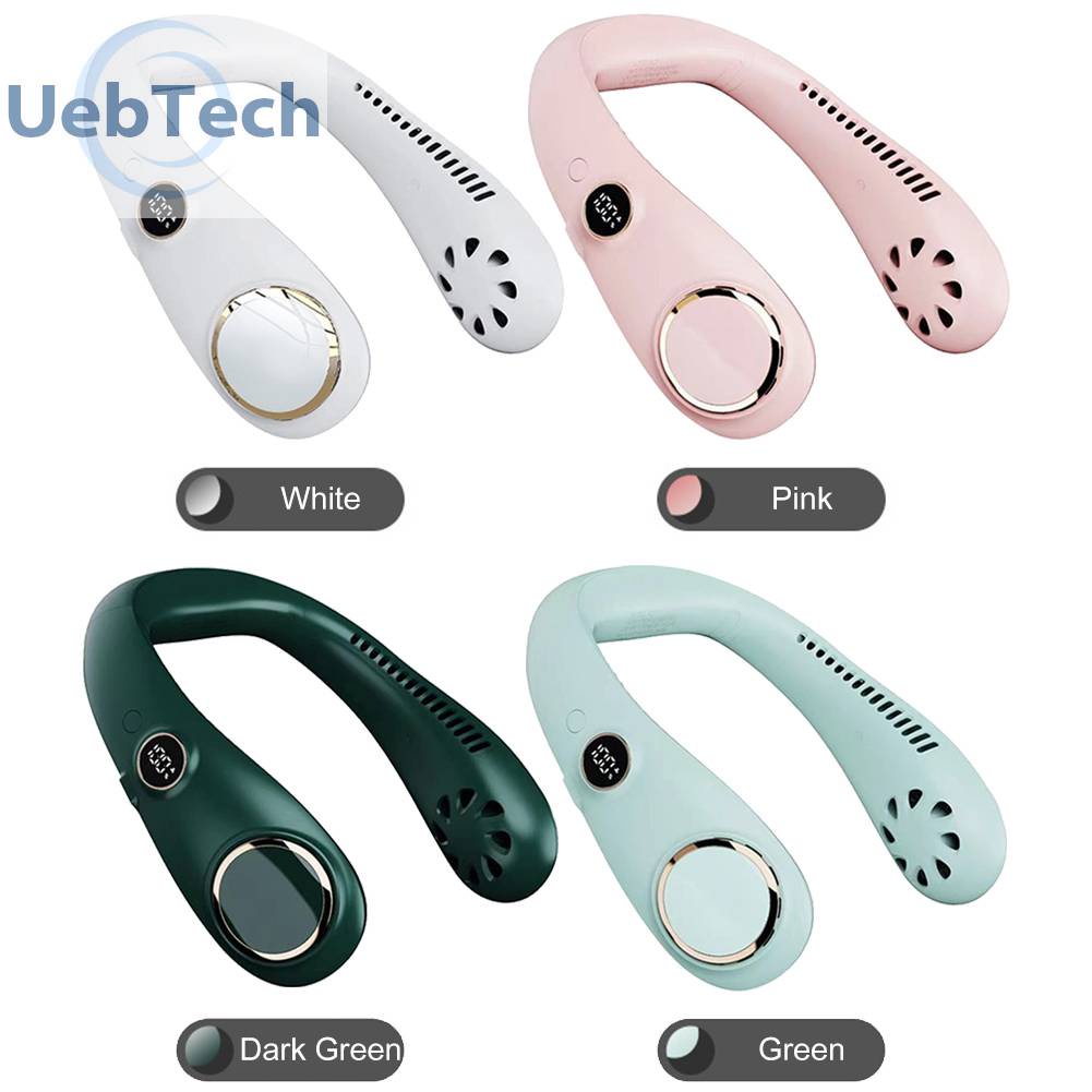 Quạt Làm Mát Thể Thao Đeo Cổ Không Cánh Có Màn Hình LED Kỹ Thuật Số
