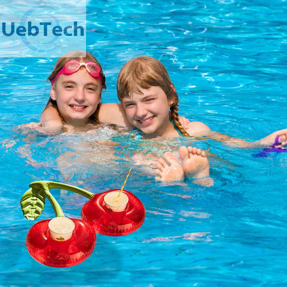 Giá Đỡ Cốc Uống Cocktail Hình Quả Cherry Nổi Trên Mặt Nước Bể bơi