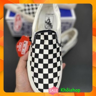 Giày 𝐕𝐀𝐍𝐒 caro lười Cao Cấp- giày lười slipon nam nữ giá rẻ