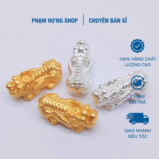 🔥 KHO SỈ 🔥 Charm tỳ Hưu bạc cõng kim tiền - Hàng bạc tốt loại 1 cực đẹp PH302