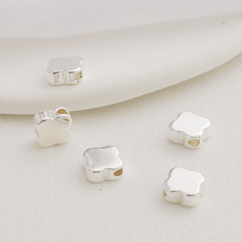 Hạt Xâu Chuỗi Bốn Lỗ Mạ Vàng 14K Nhiều Màu Sắc