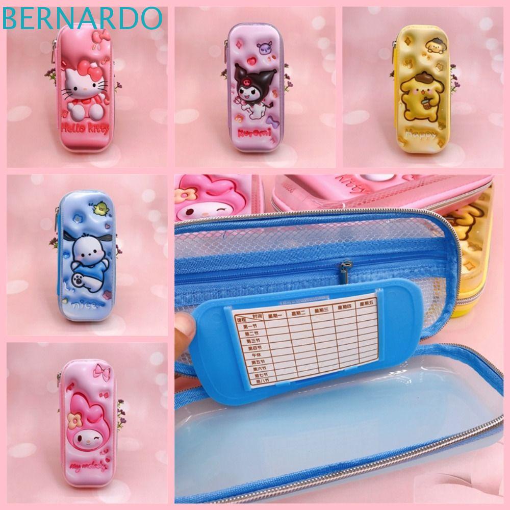 Túi Đựng Bút Chì Sức Chứa Lớn Đa Năng Họa Tiết Hoạt Hình 3D Dễ Thương Cho Bé