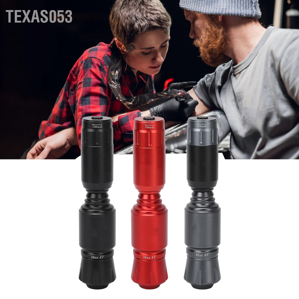 Texas053 Động Cơ Không Dây Máy Xăm Chuyên Nghiệp Pin 1200 MAh RCA Xoay Hình Bút Cho Nghệ Sĩ