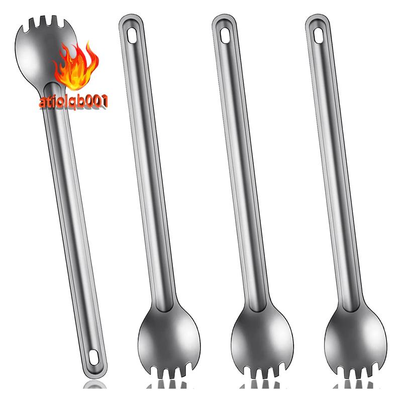 Bộ 4 Muỗng Nĩa Bằng Titan Siêu Nhẹ Tiện Dụng Mang Theo Du Lịch Cắm Trại