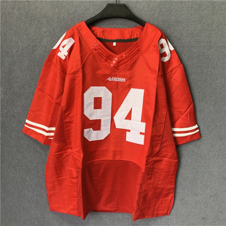 Áo Bóng Đá Mỹ Jersey Retro Hip-Hop Rời Kích Thước Lớn Châu Âu Mỹ Đường Phố Khiêu Vũ Mùa Hè Thêu Áo Thun Bóng Bầu Dục