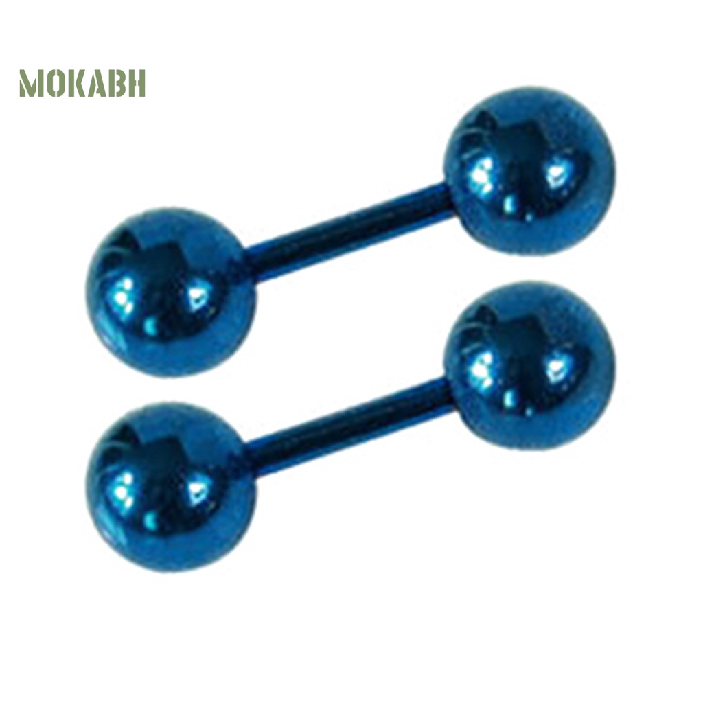 [Mok Abh] Khuyên Tai Quả Bóng Phong Cách Punk Đơn Giản Chống Mài Mòn Cho Nam