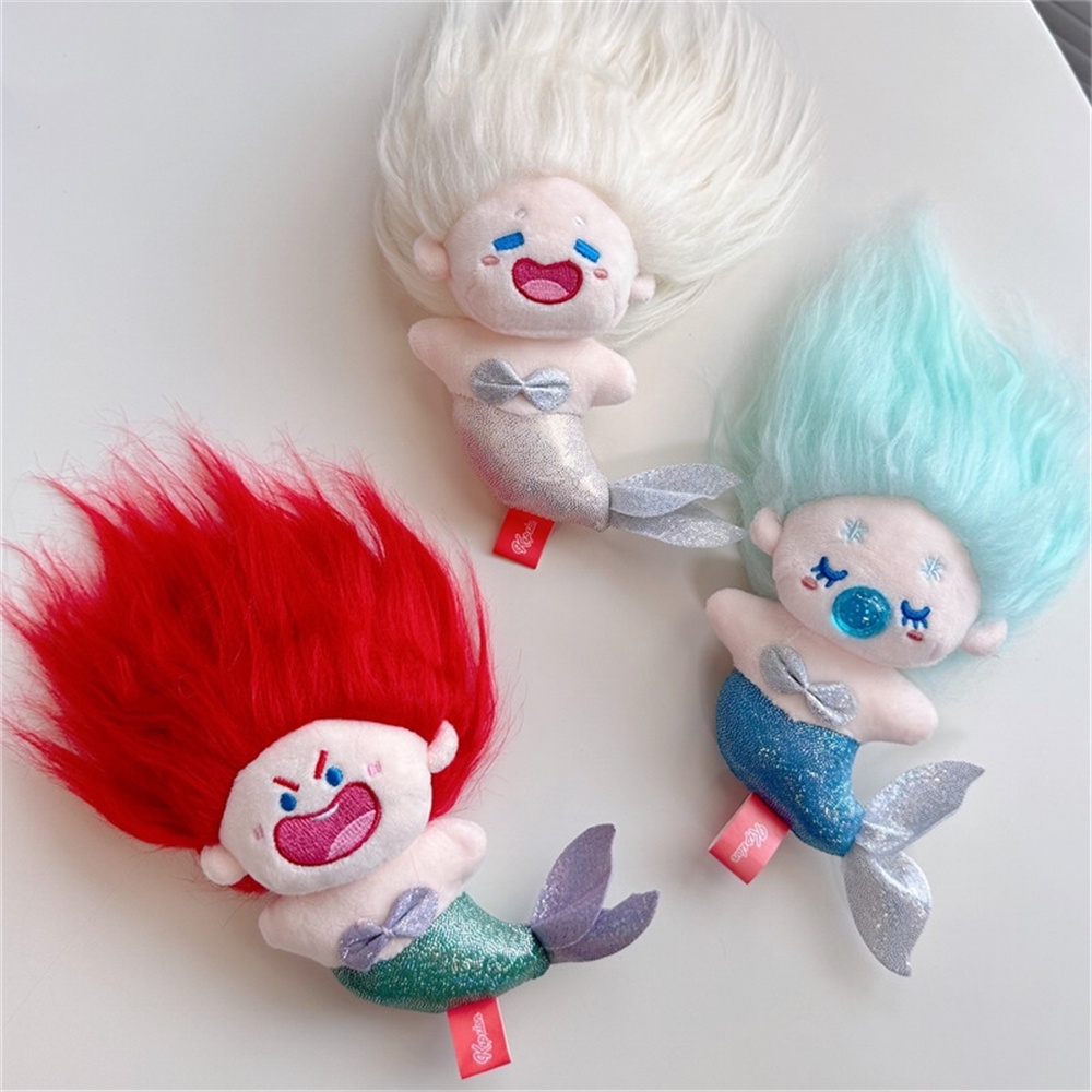 Búp Bê Nhồi Bông Cotton Kiểu Hoạt Hình Nàng Tiên Cá Dễ Thương Dùng Làm Quà Tặng