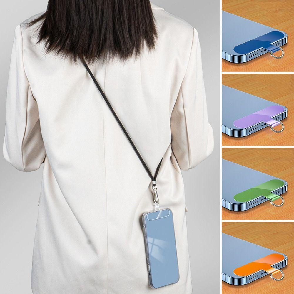 BEBETTERM Set 6 Tấm Lót Cố Định Thẻ / Dây Đeo Điện Thoại Bằng TPU Trong Suốt Chống Thất Lạc Tiện Dụng