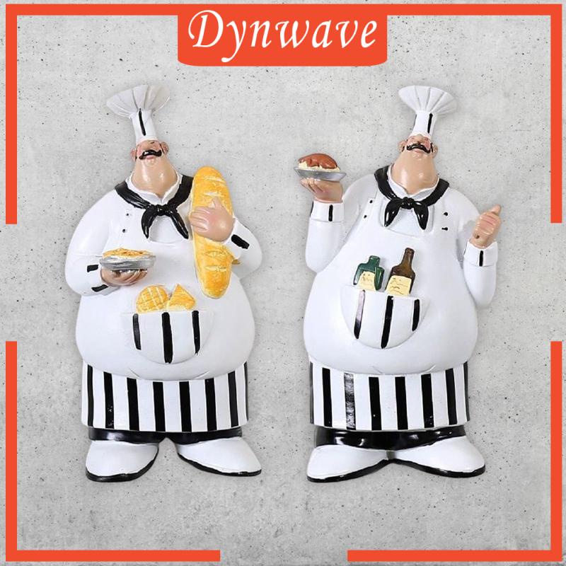 2 Bức Tượng Đầu Bếp Ý Gắn Tường Trang Trí
