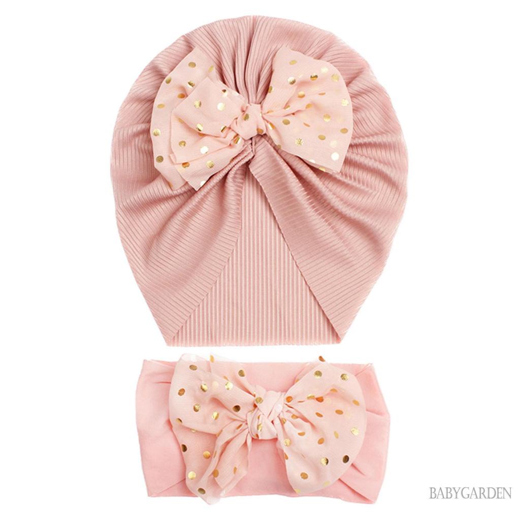 Mũ Beanie Thắt Nơ Đính Kim Sa Lấp Lánh Dễ Thương Cho Bé 0-2 Tuổi