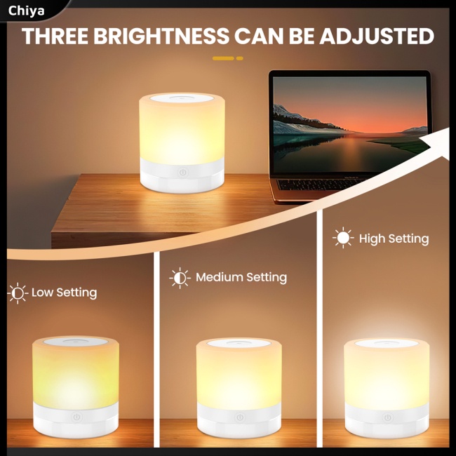 Đèn Ngủ Để Bàn Cảm Ứng Thay Đổi Màu Sắc Sạc Nhanh USB Dành Cho Trẻ Em