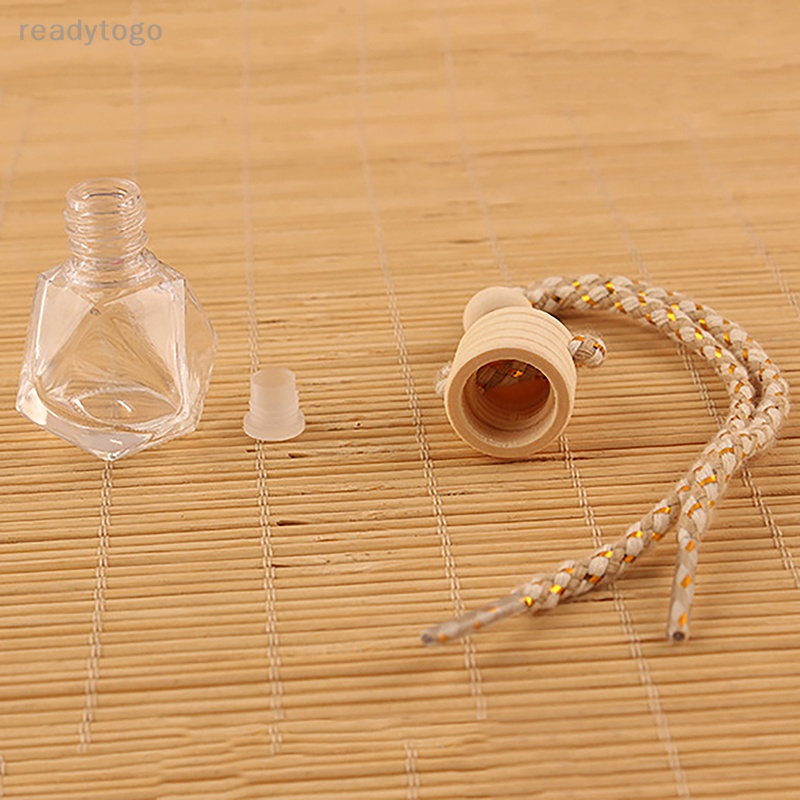 Bình Rỗng Đựng Nước Hoa Hình Thoi Mặt Kính Trong Suốt Trang Trí Nội Thất Xe Hơi