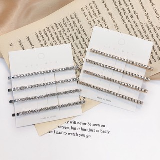 Set 4 Kẹp Tóc Đính Đá Lấp Lánh Thời Trang Cho Nữ