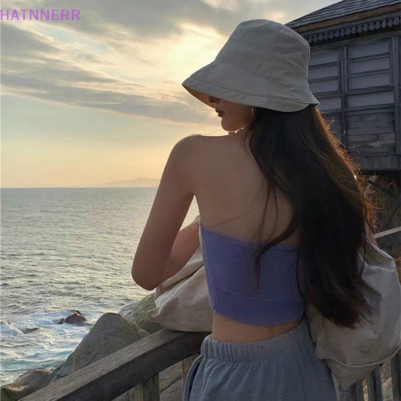 Áo Hai Dây Dệt Kim Màu Trơn Cột Dây Gợi Cảm Thời Trang Mùa Hè Cho Nữ FHS