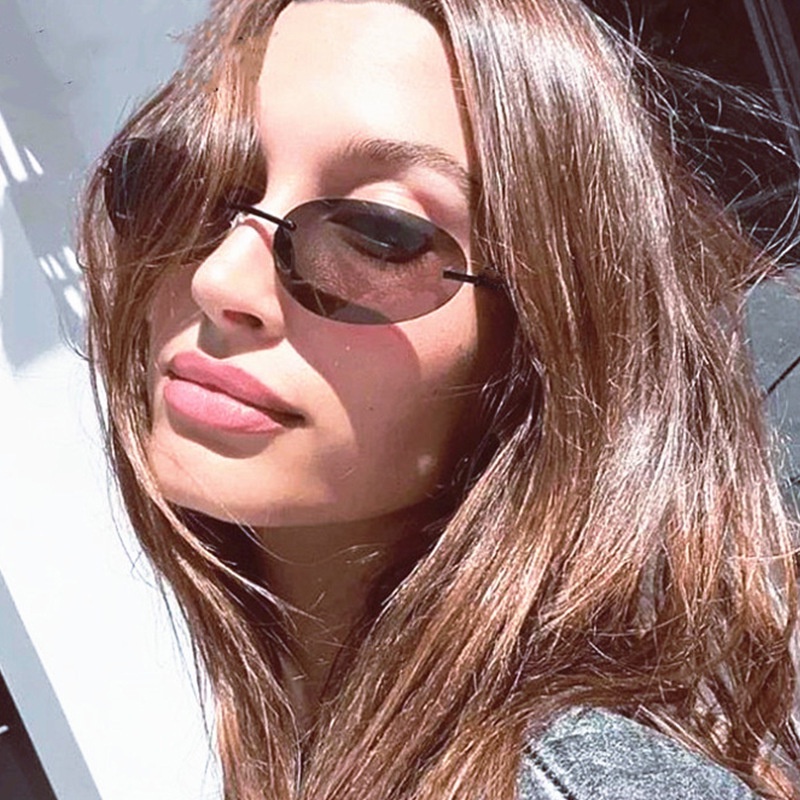 Kính Mát Gọng Oval Y2K Thời Trang Cho Nữ