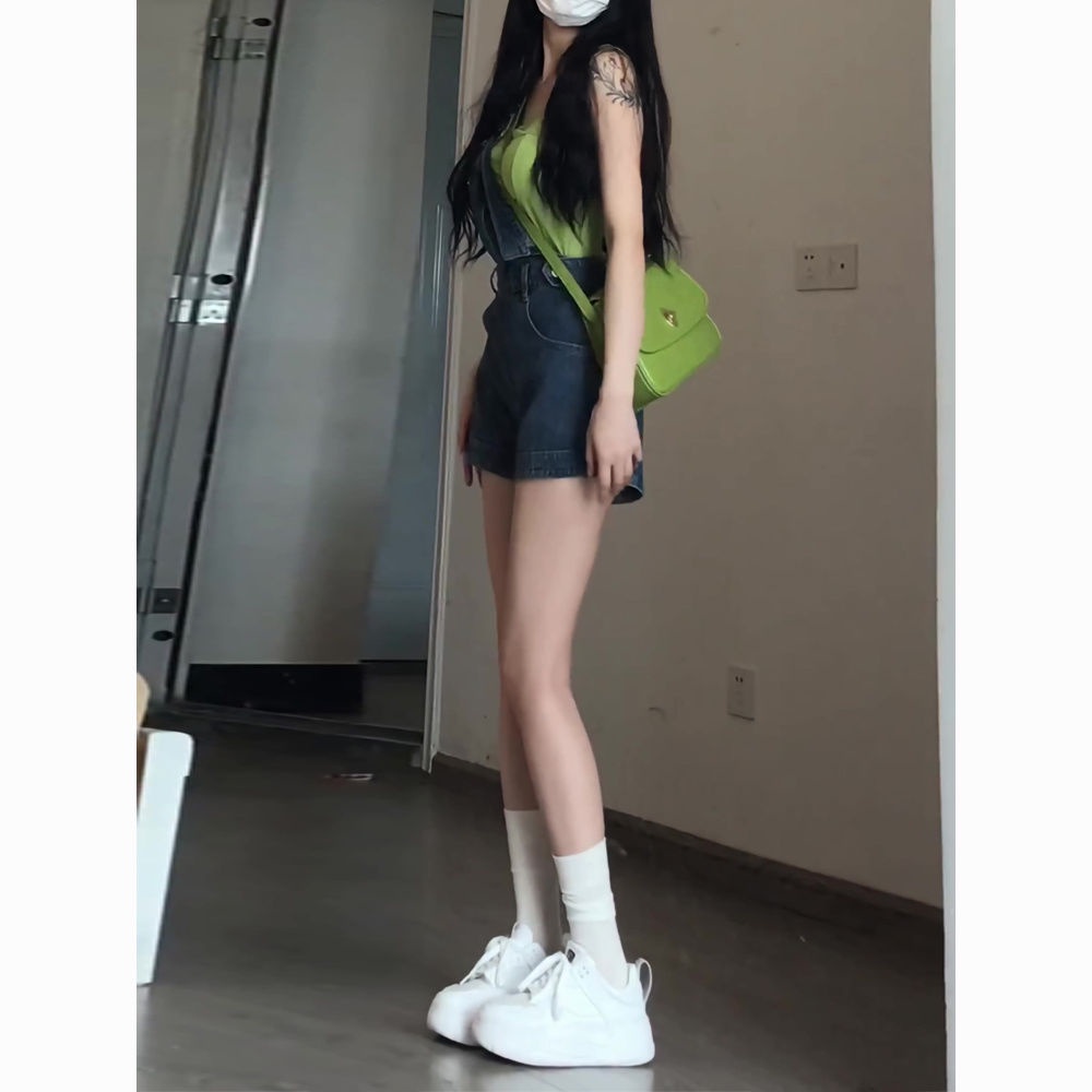 Quần Yếm Denim Ngắn Dáng Rộng Phong Cách Thời Trang Mới 2023 Cho Nữ