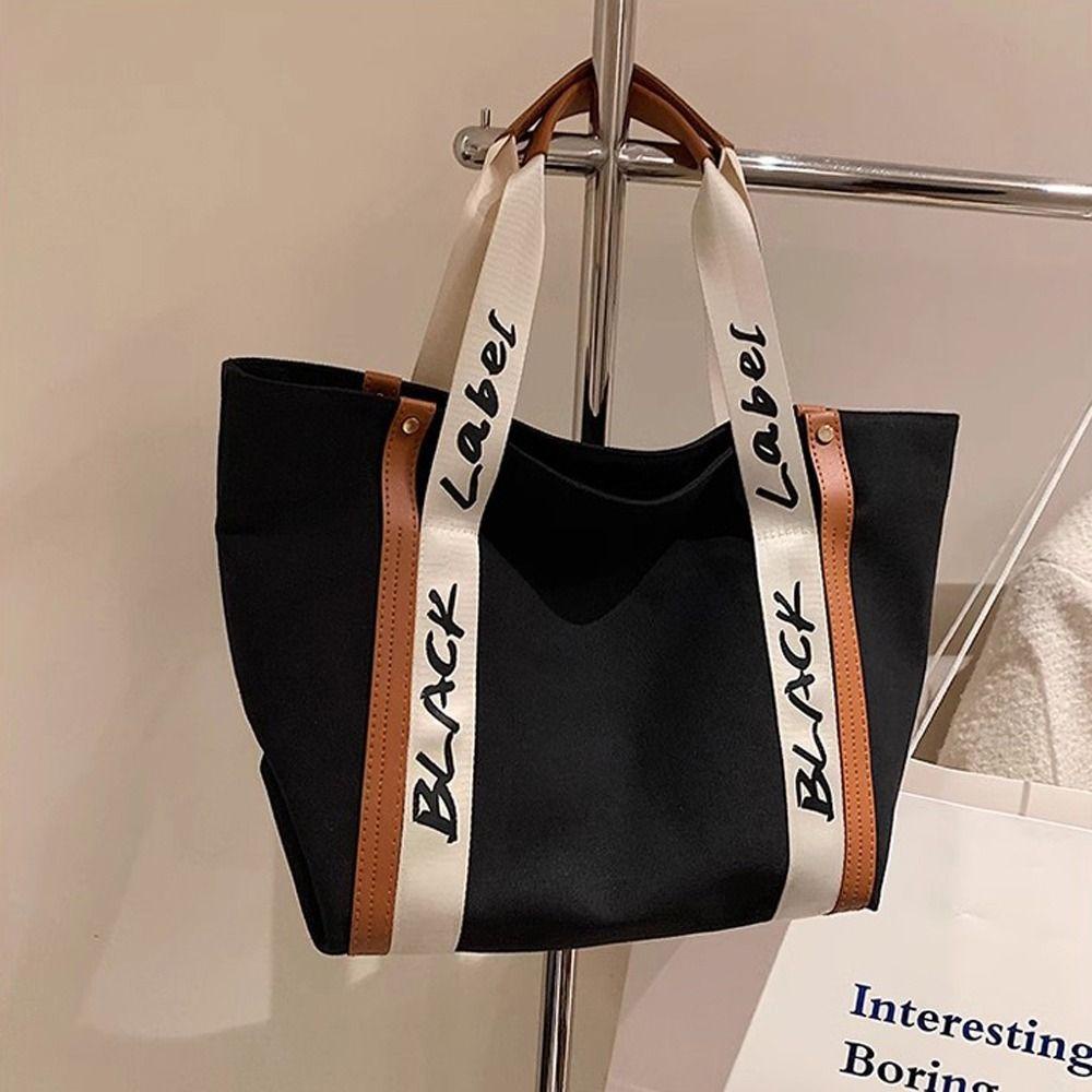 DYRUIDOJ Túi Xách Canvas Cỡ Lớn In Chữ Thời Trang Đường Phố Cho Nữ