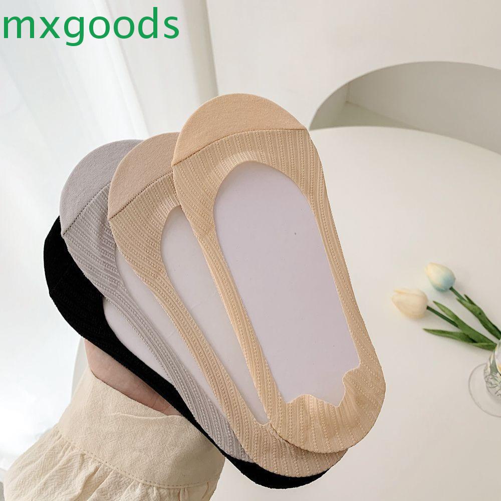 MXGOODS Vớ Thuyền Bằng Silicone Nylon Thấm Hút Mồ Hôi Thoáng Khí Cho Nữ