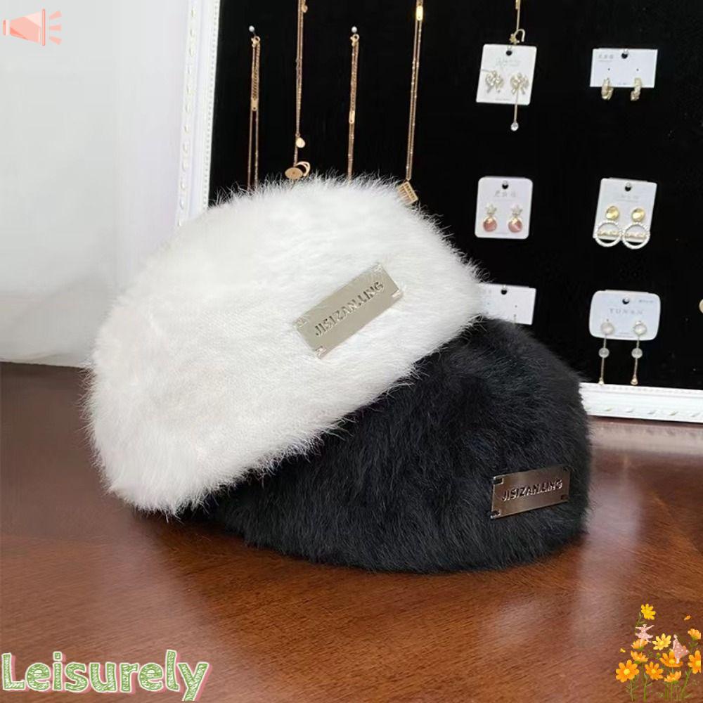 LEILY Mũ Beret Màu Sắc Nhã Nhặn Thời Trang
