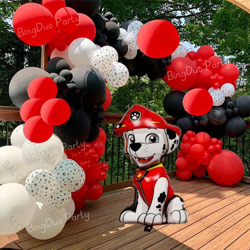 Bộ 72 Chiếc Paw Patrol Chủ Đề Bóng Bay 32 "Số Đỏ 1-9 Tuổi Bóng Bay Bộ Marshall Bóng Bay Trẻ Em Trang